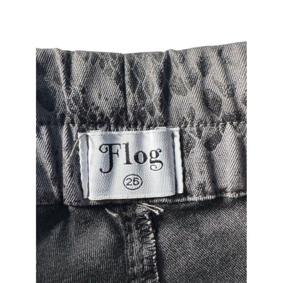 Bevy Flog Shely Women’s Sz 26 Black Gray Python Snake Pull On Pants - Picture 5 of 9